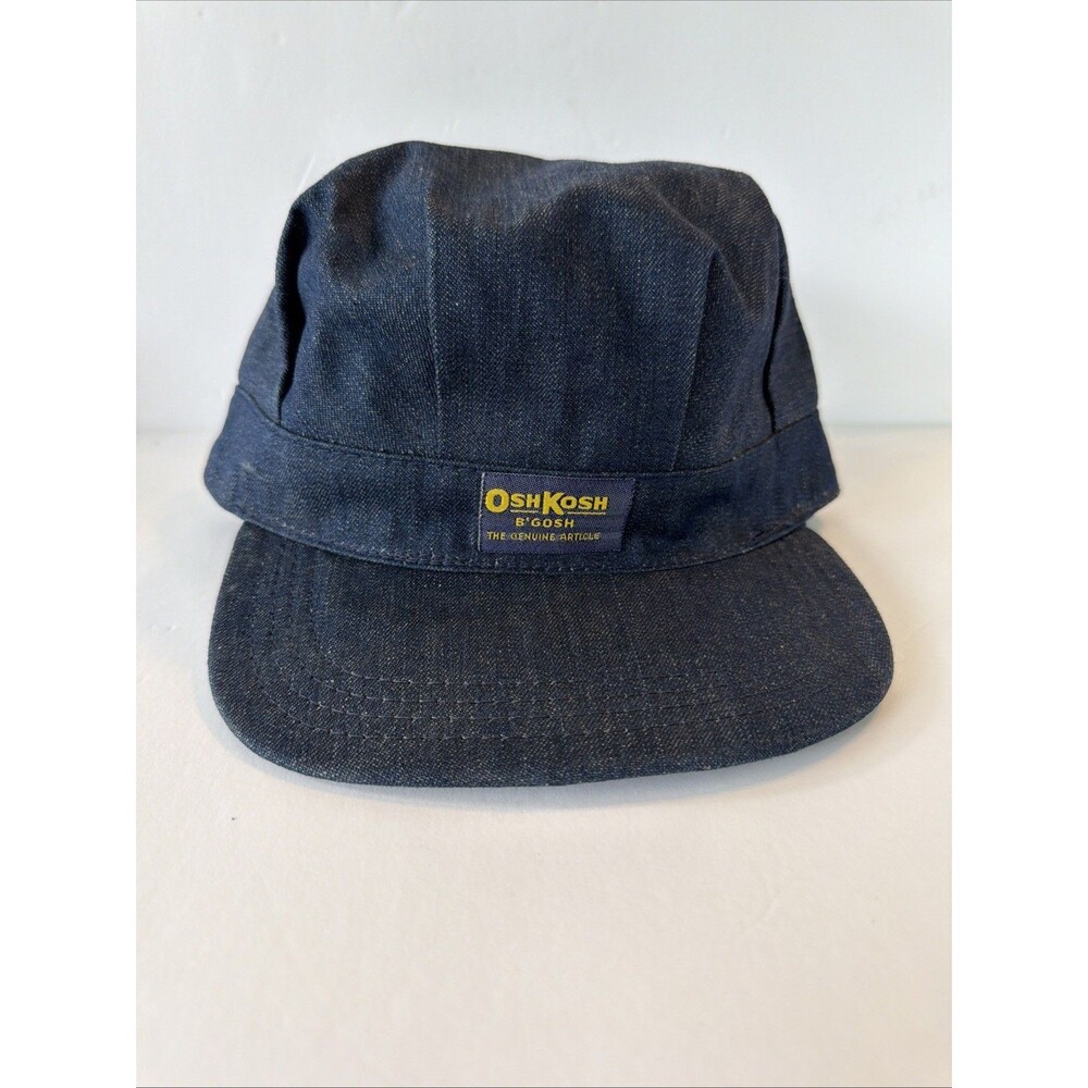 Vintage Oshkosh Osh Kosh B’Gosh SnapBack Conductor Hat USA Made Denim